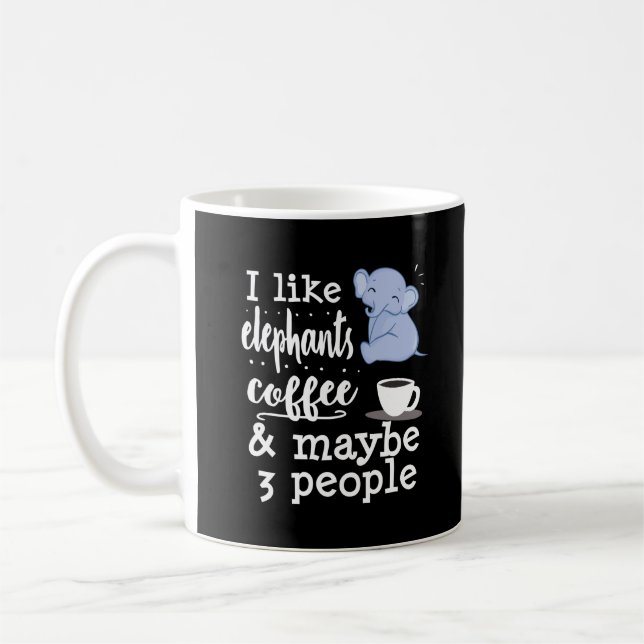 Mug L'Amant de l'éléphant Amoureux du café-cadeau (Gauche)
