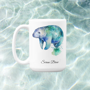 Mug Lamantin Ocean Whisper, personnalisé