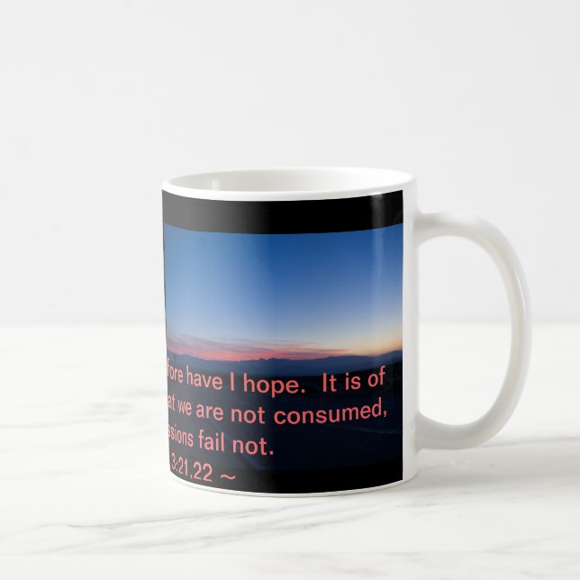 Mug Lamentations 3:21-22 (Droite)