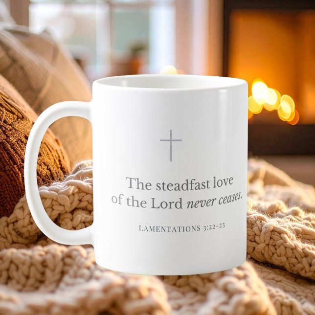 Mug Lamentations 3:22-23 Verset de l'Écriture Chrétien (Créateur téléchargé)