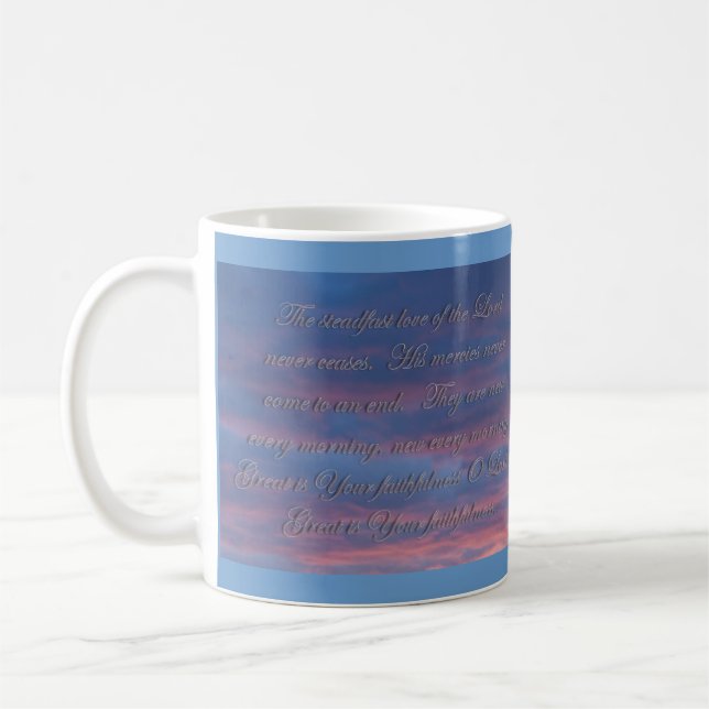 Mug Lamentations 3:22 L'amour constant du Seigneur (Gauche)