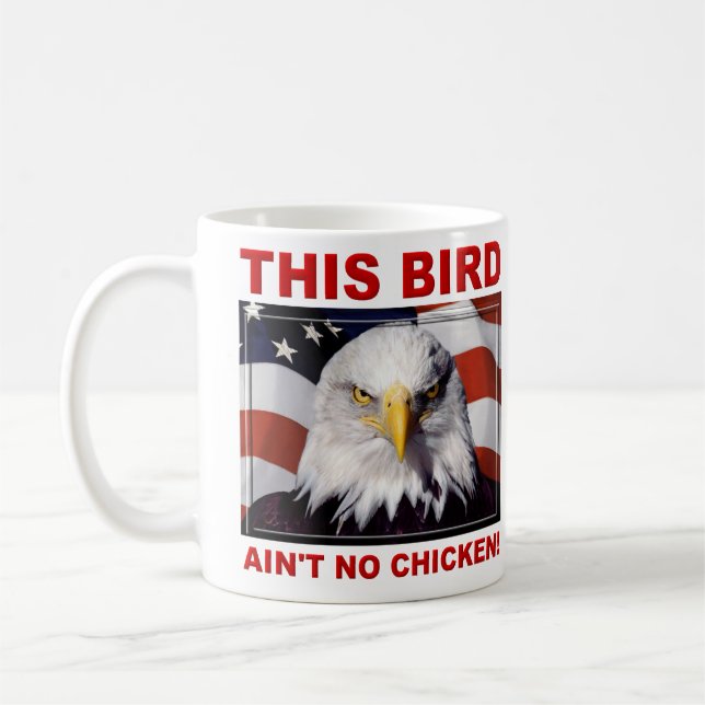 Mug L'Américain Eagle n'est aucun poulet (Gauche)