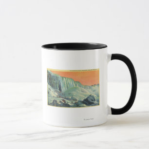 Mug L'Américain tombe en hiver avec le coucher du