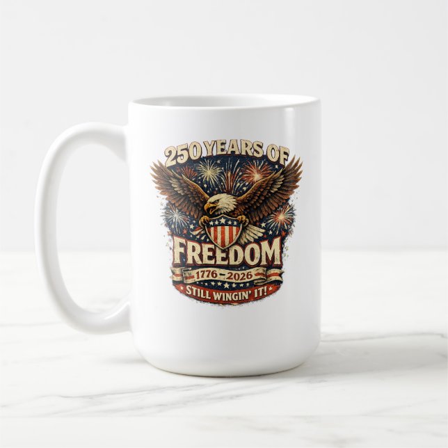 Mug L'Amérique 250 Ans de Liberté Toujours en Train de (Gauche)