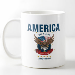Mug L'Amérique 250 Ans Terre de la Liberté Patriotique