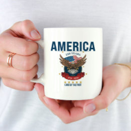 Mug L'Amérique 250 Ans | Terre de libres Patriotique