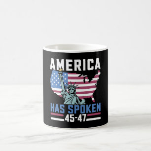 Mug L'Amérique a parlé 45 47 Trump Président Vintage