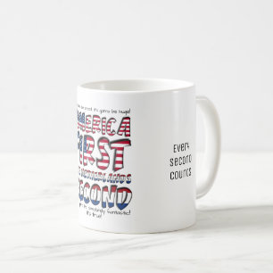 Mug L'Amérique d'abord La Pays-Bas deuxième typographi