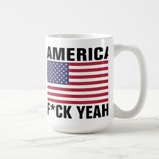 Mug L'Amérique, F*ck ouais ! Drôle (Droite)