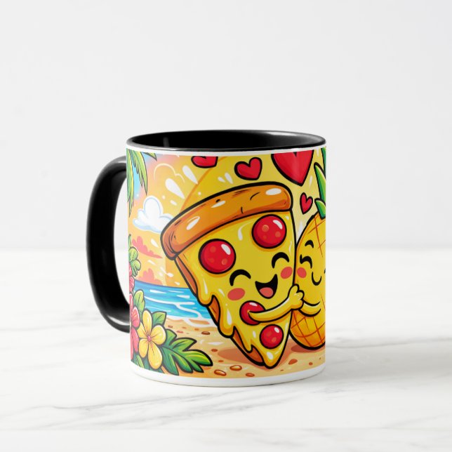 Mug L'amour au premier coup de couteau - La pizza renc (Devant gauche)