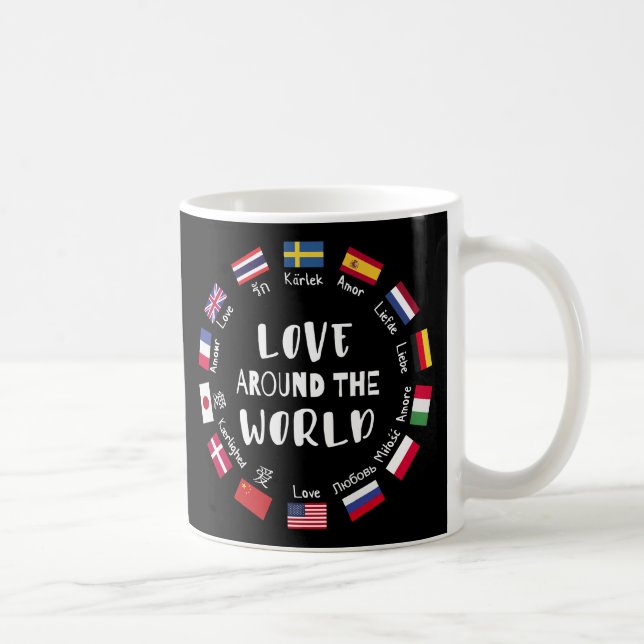 Mug L'amour autour des langues du monde  (Droite)