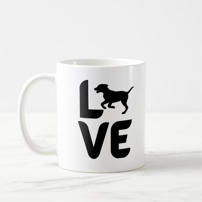 Mug L'amour avec le chien qui court (Gauche)