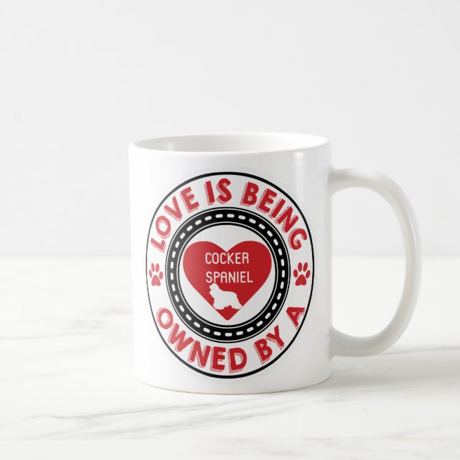 Mug L'amour c'est être possédé par un Cocker Spaniel (Droite)