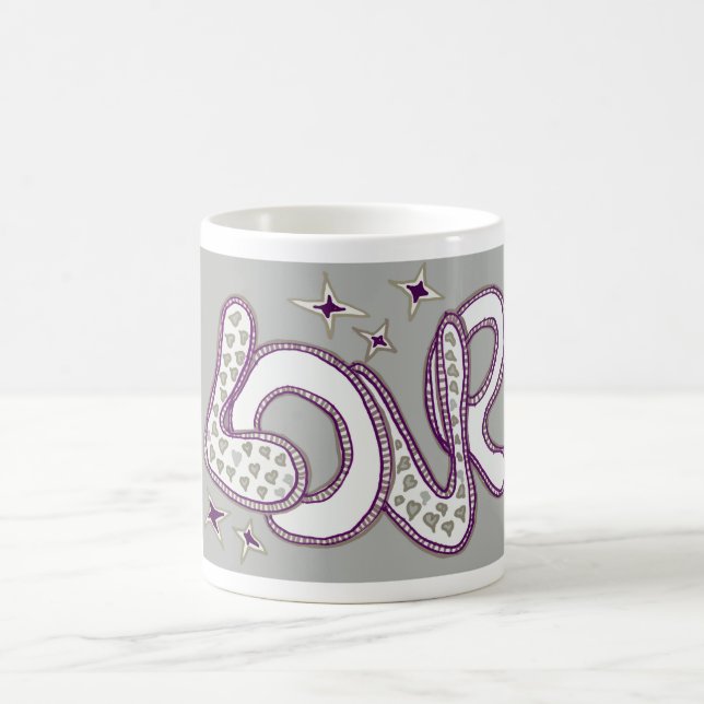 Mug L'amour dans le style années 1960 (Centre)