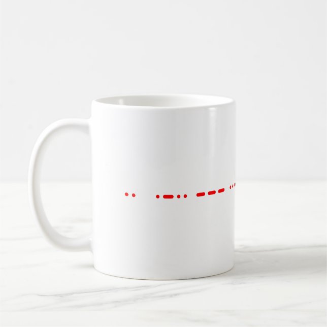 Mug L'amour dans les points et les tirets 'Je t'aime' (Gauche)