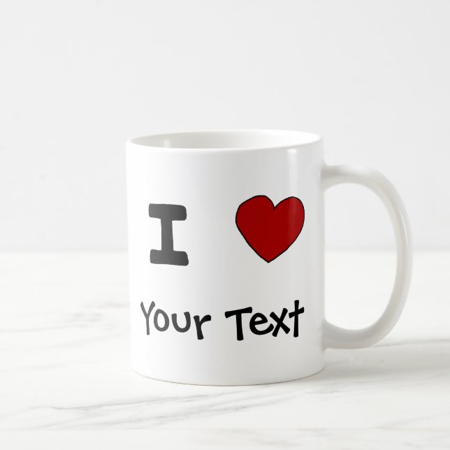 Mug L'amour de coeur de l'AU I conçoivent en fonction (Droite)