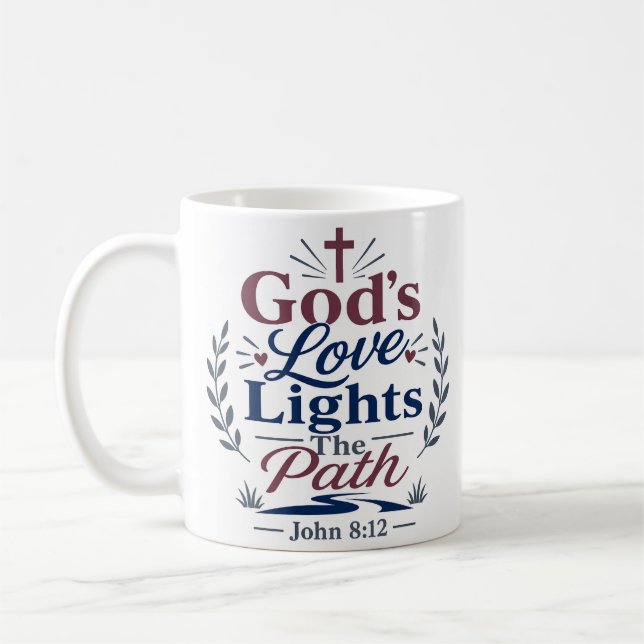 Mug L'amour de Dieu éclaire la citation chrétienne du  (Gauche)