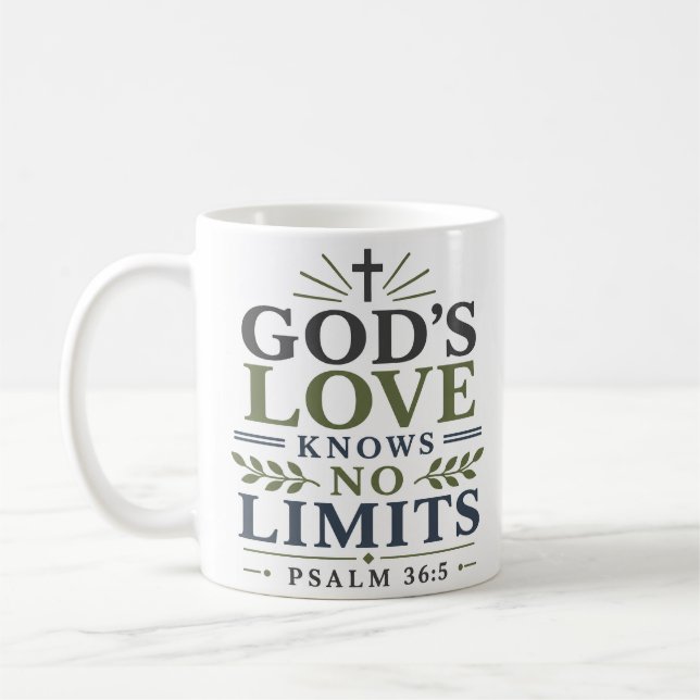 Mug L'amour de Dieu ne connaît aucune limite Citation  (Gauche)
