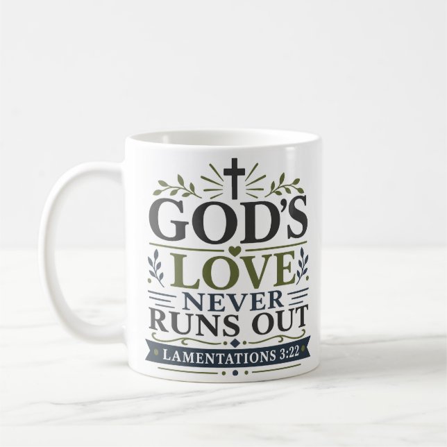 Mug L'amour de Dieu ne s'épuise jamais, dévotion quoti (Gauche)