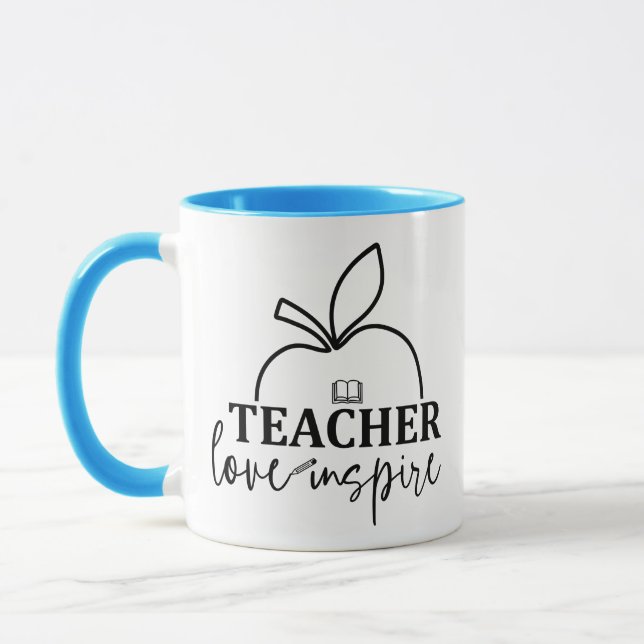 Mug L'amour de l'enseignant Inspirer-drôle (Gauche)