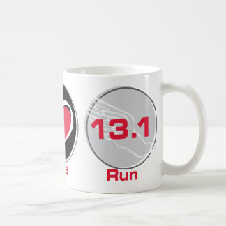 Mug L'amour de paix courent le semi-marathon 13,1