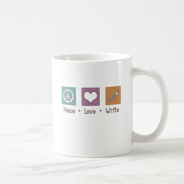Mug L'amour de paix écrivent (Droite)