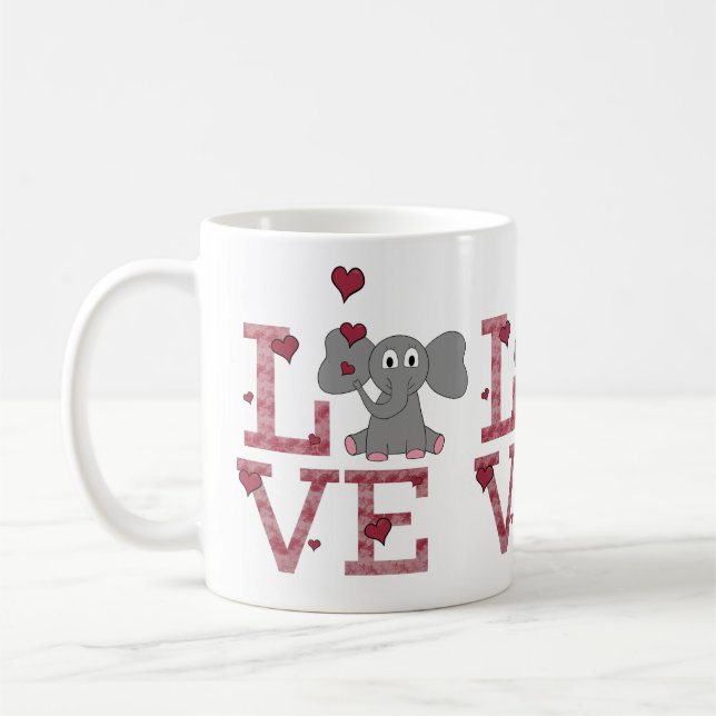 Mug L'amour des éléphants (Gauche)