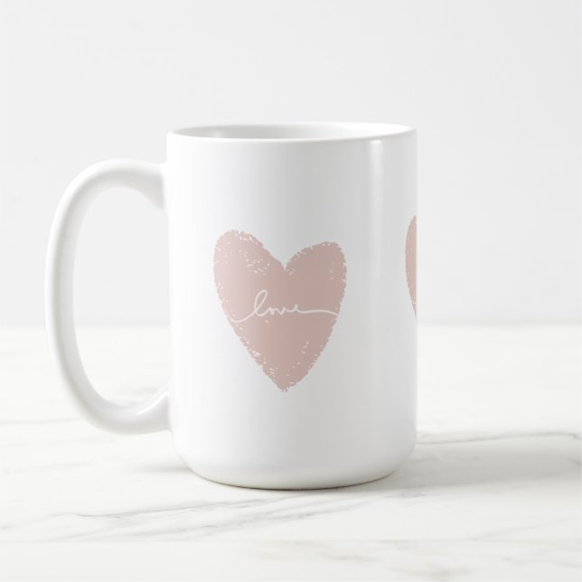 Mug L'amour du coeur rose (Gauche)