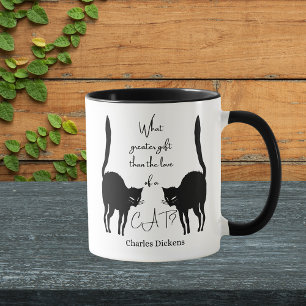 Mug L'amour d'un chat - Citation de Charles Dickens