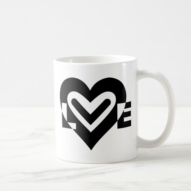 Mug L'amour en noir (Droite)