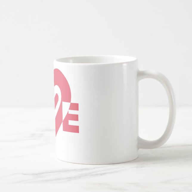 Mug L'amour en rose cerise (Droite)