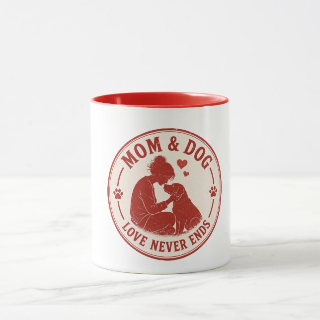 Mug L'amour entre maman et chien ne finit jamais  (Centre)