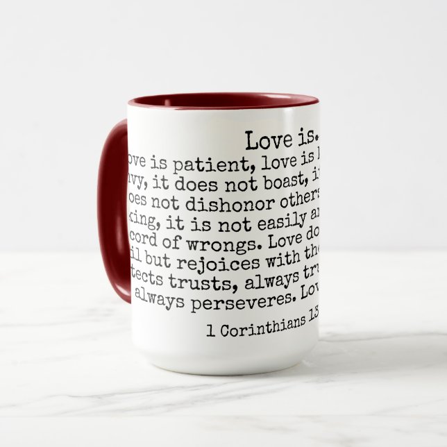 Mug L'amour est (Devant gauche)