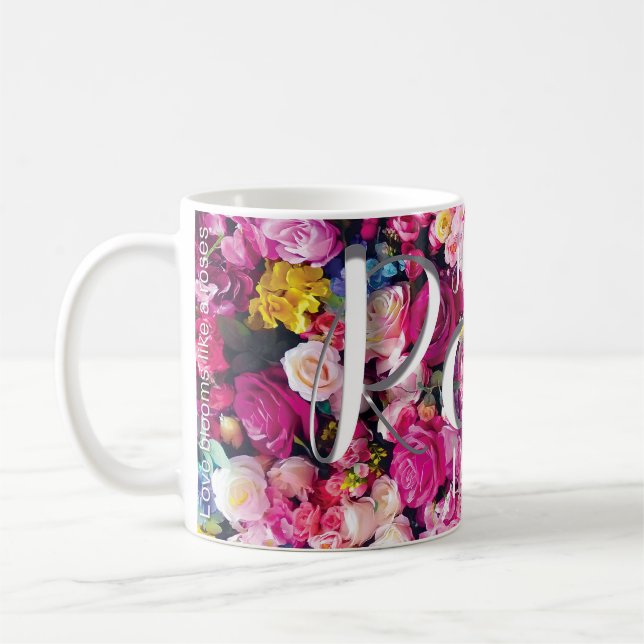 Mug L'amour est comme une floraison de roses (Gauche)