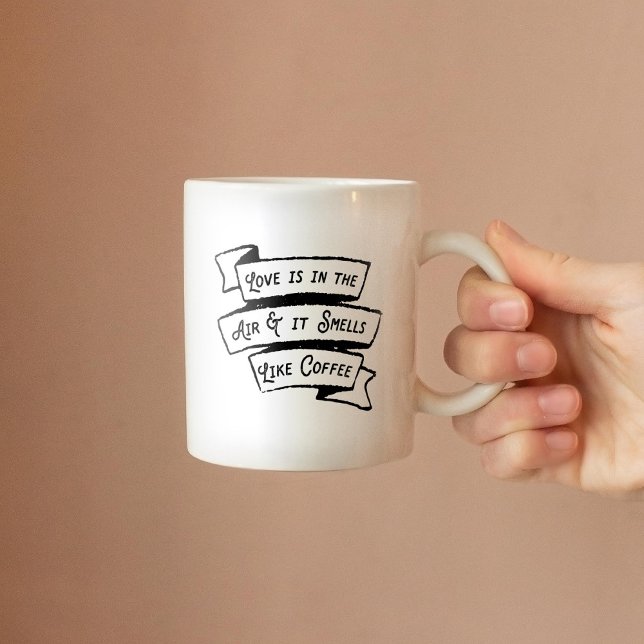 Mug L'amour est dans l'air et ça sent le café drôle (Créateur téléchargé)