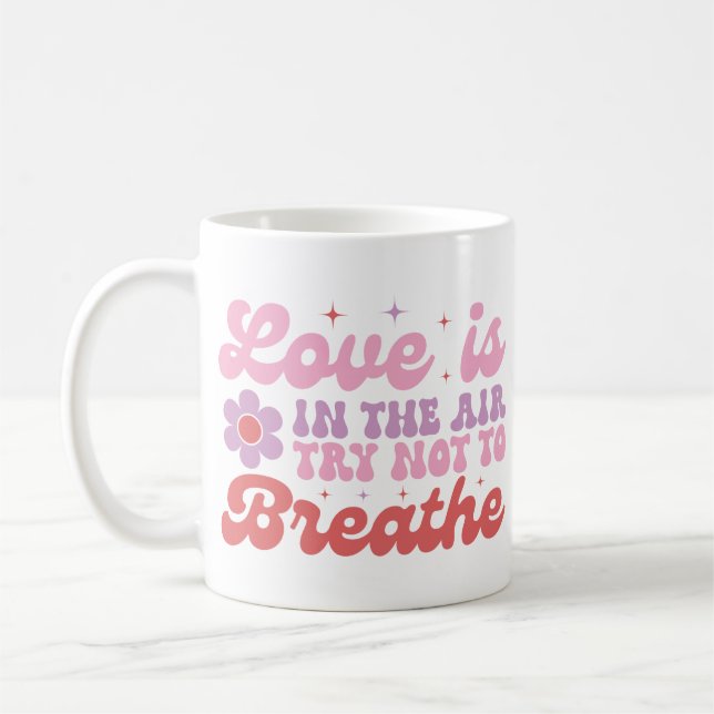 Mug "L'amour est dans l'air" Funny Valentine's Day (Gauche)