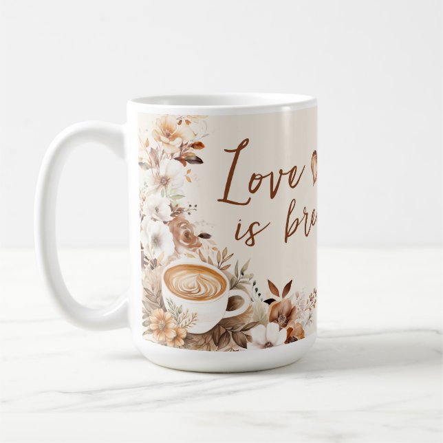 Mug L'amour est en train de se préparer Fête de douche (Gauche)