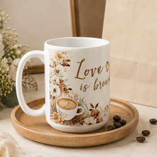 Mug L'amour est en train de se préparer Fête de douche