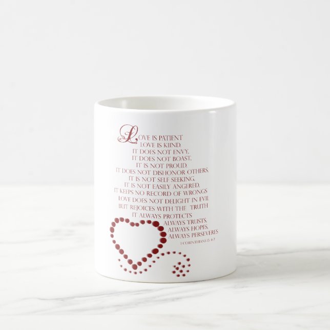 Mug L'amour est l'amour du patient est gentil 1 Corint (Centre)