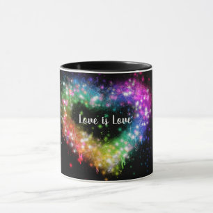 Mug L'amour est l'amour peinture en spray cœur arc-e