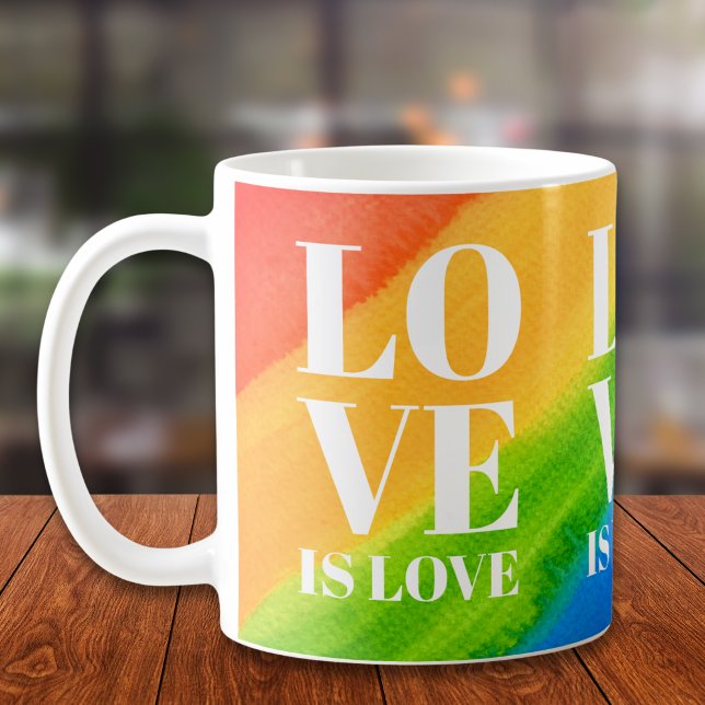 Mug L'amour est l'amour Rainbow Pride (Créateur téléchargé)
