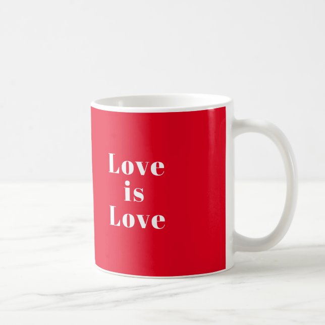 Mug "L'amour est l'amour" rouge blanc (Droite)