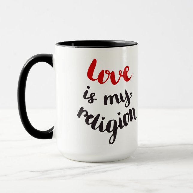 Mug L'amour est ma religion (Gauche)