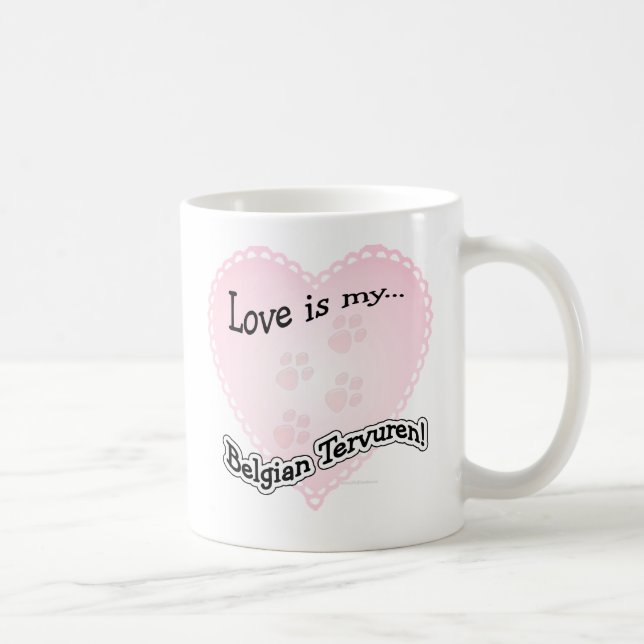 Mug L'amour est Mon Tervuren Belge (Droite)