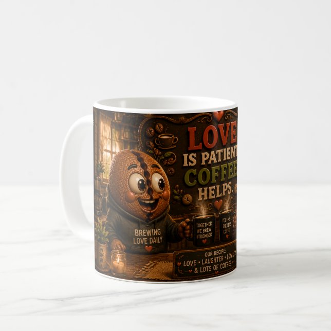 Mug L'amour est patience (Devant gauche)
