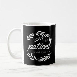 Mug L'amour est patient Corinthe Écriture Minimal Desi
