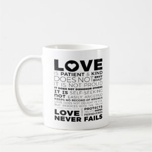 Mug L'amour est patient et gentil, il n'envie pas, ne 