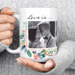 Mug L'Amour Est Tout Ce Dont Vous Avez Besoin Couples<br><div class="desc">L'Amour Est Tout Ce Dont Vous Avez Besoin Floral Couples Photo Collage Café Mug. Ce joli design présente de belles fleurs de pivoine rose et sauge aquarelle. Personnalisez ce design personnalisé en ajoutant 3 photos de votre propre et de votre propre devis personnalisé.</div>