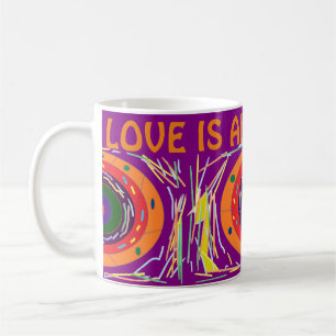Mug L'amour est tout ce dont vous avez besoin de l'art
