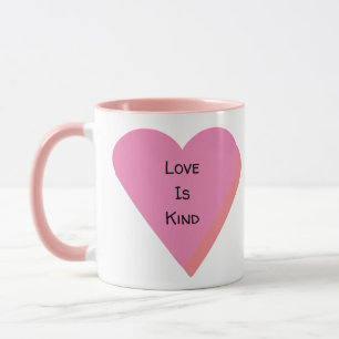 Mug L'Amour Est Une Citation Genre Coeurs Rose Monogra